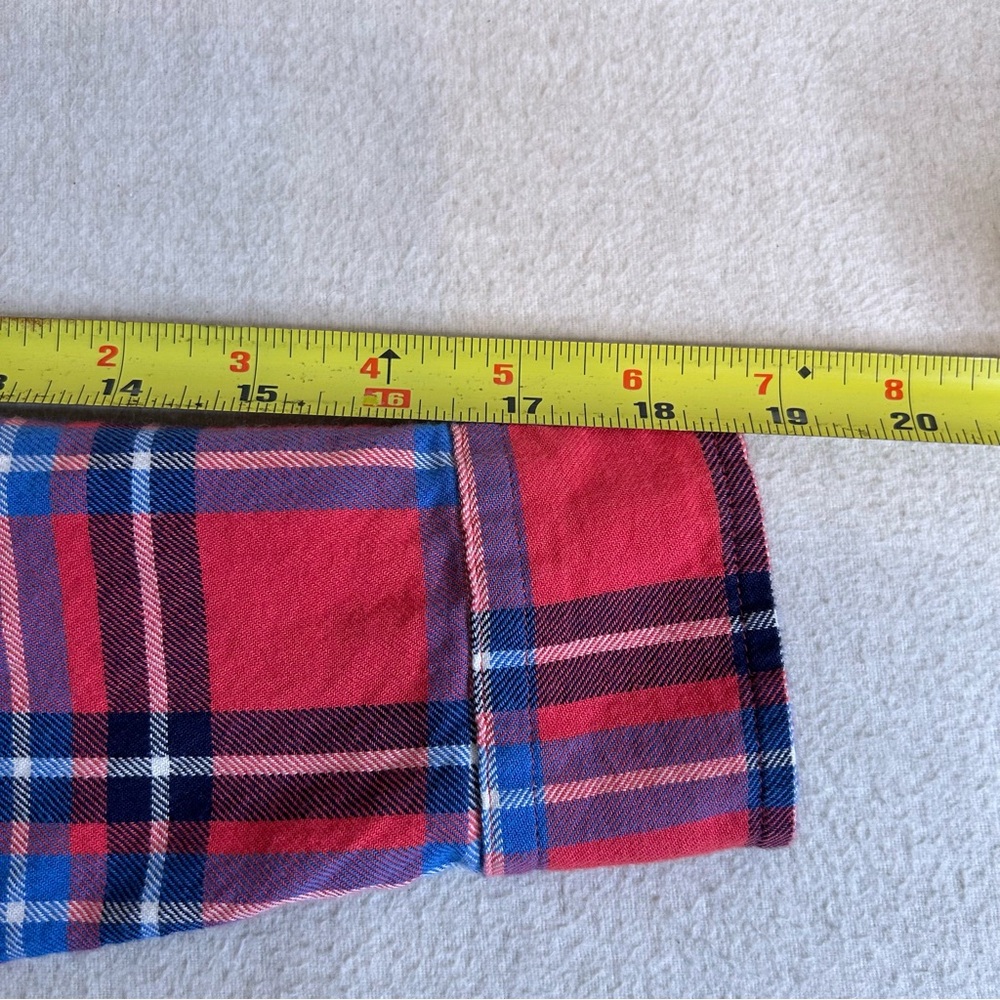 Polo by Ralph Lauren‎ Boys Red and Blue Plaid Kids Flannel Button Down Size S-8 - Picture 8 of 9